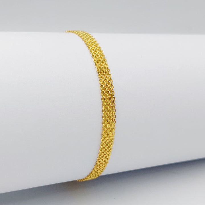 Flat Bracelet  Made Of 21K Yellow Gold by Saeed Jewelry-28699