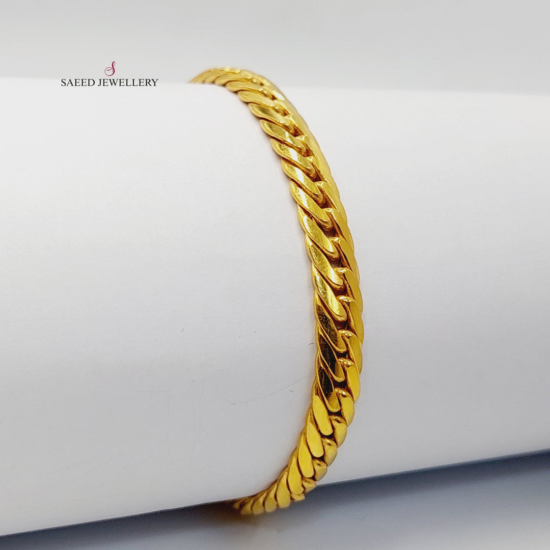 21K Gold Snake Bracelet by Saeed Jewelry - Image 4