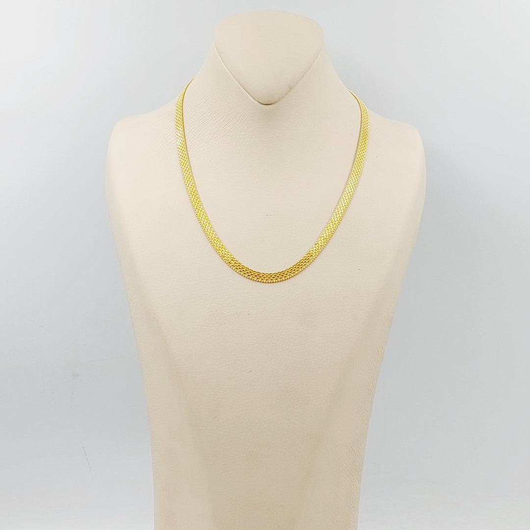 Flat Fancy Necklace  Made Of 21K Yellow Gold by Saeed Jewelry-29008