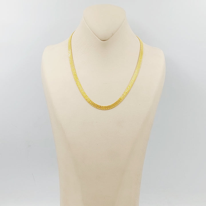 Flat Fancy Necklace  Made Of 21K Yellow Gold by Saeed Jewelry-29008