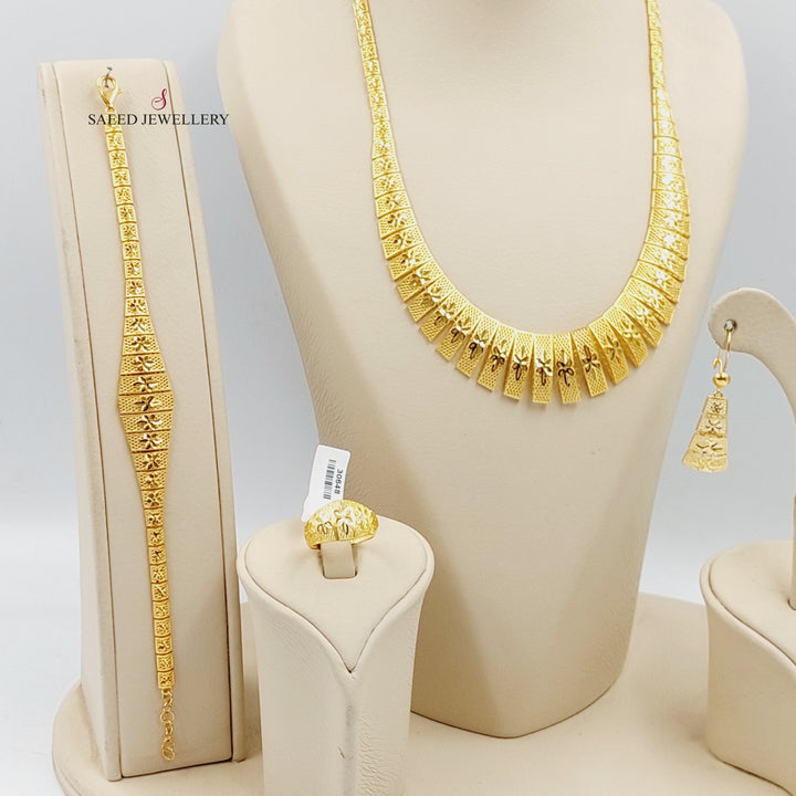 21K Gold Four Pieces Deluxe Set by Saeed Jewelry - Image 5