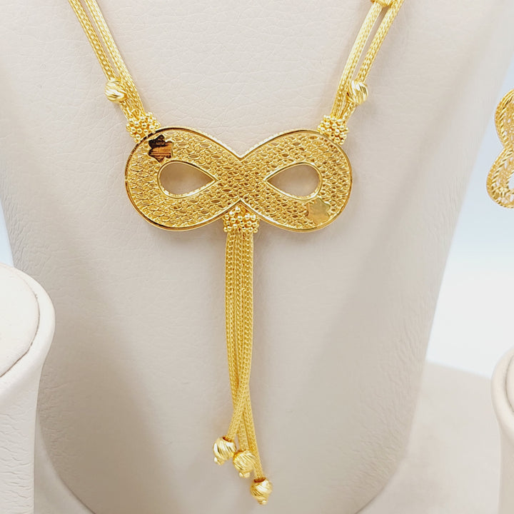 21K Gold Four Pieces Infinite Set by Saeed Jewelry - Image 2