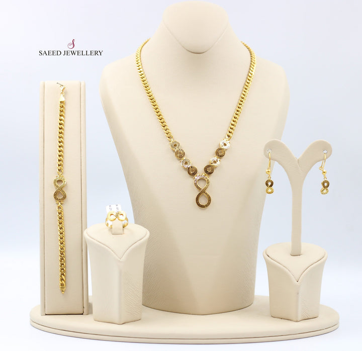 21K Gold Four Pieces Infinity set by Saeed Jewelry - Image 1