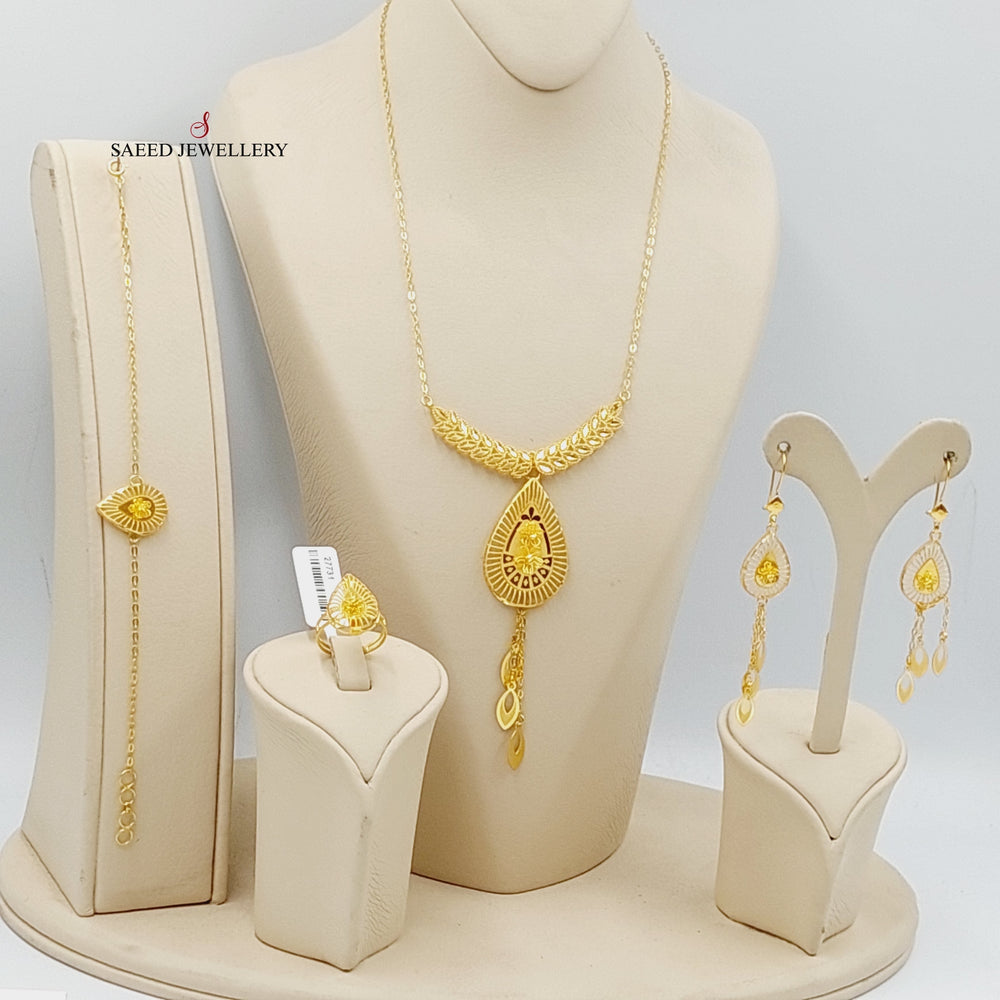 Four Pieces Spike Set Made Of 21K Yellow Gold by Saeed Jewelry-27731