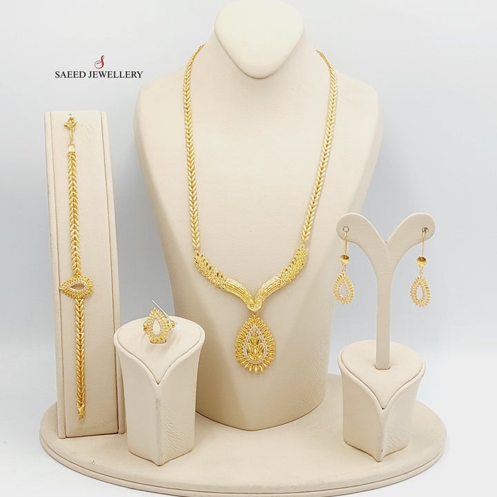 21K Gold Four Pieces Spike Set by Saeed Jewelry - Image 7