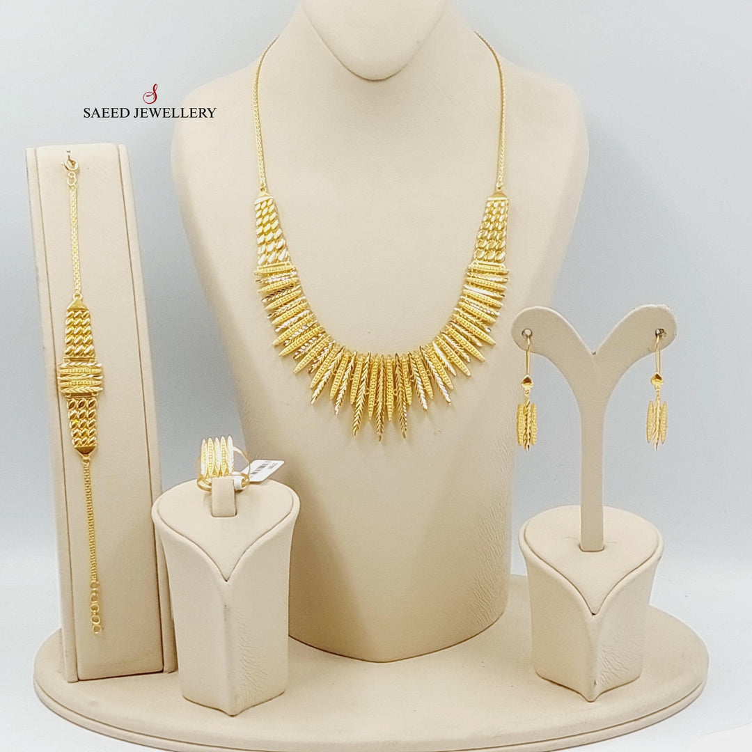 Four Pieces Sun Set Made Of 21K Yellow Gold by Saeed Jewelry-27687