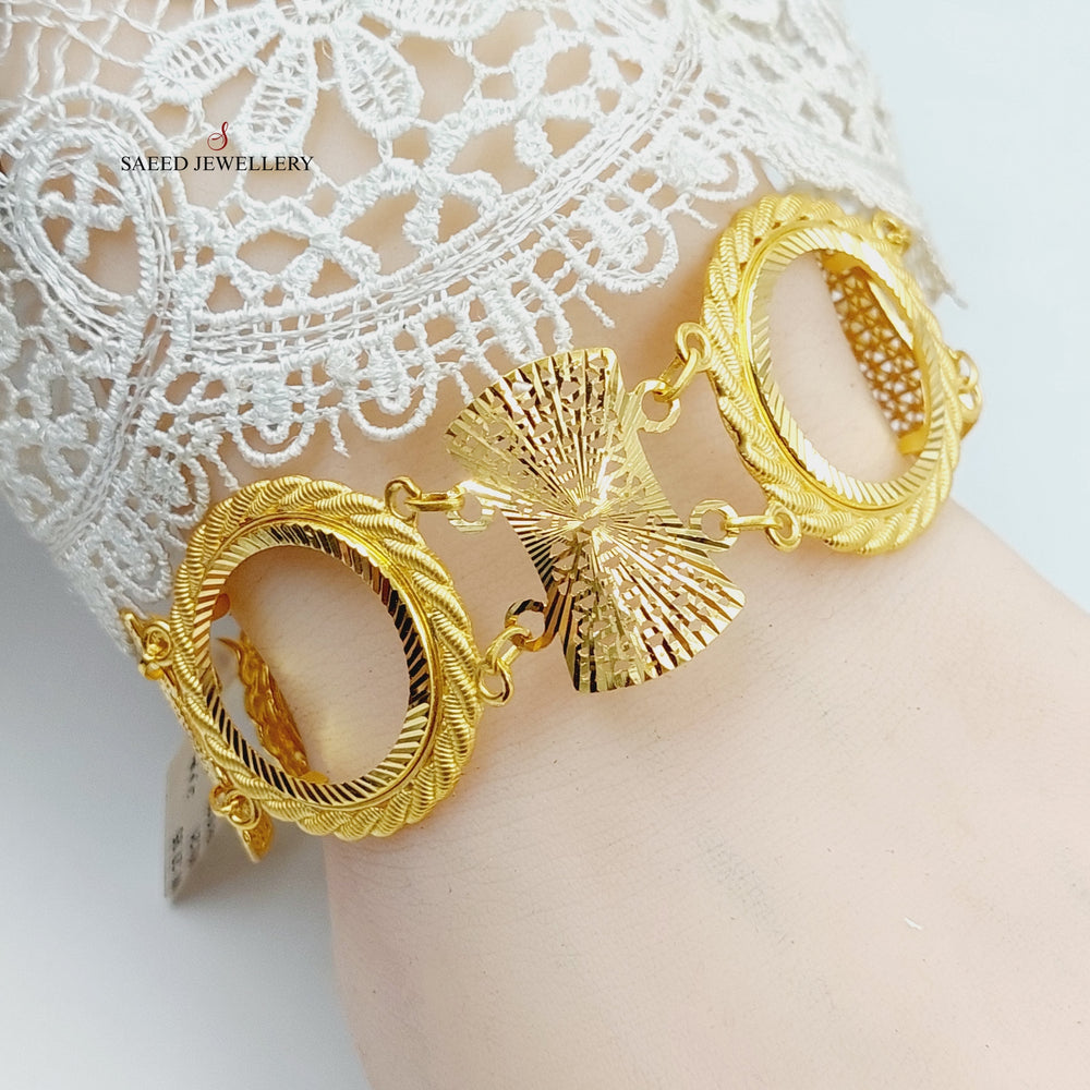 21K Gold Frame Bracelet by Saeed Jewelry - Image 2