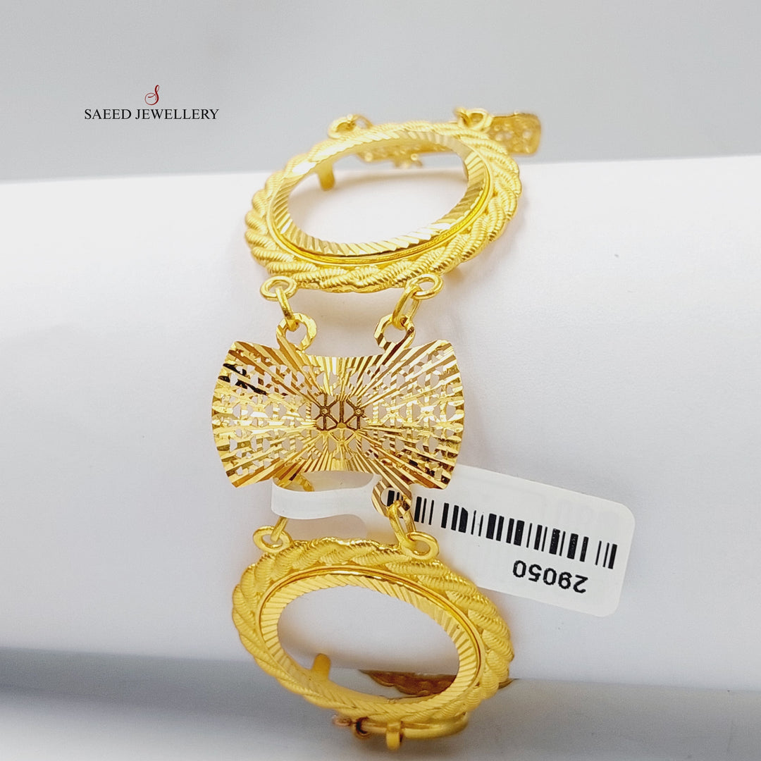 21K Gold Frame Bracelet by Saeed Jewelry - Image 4