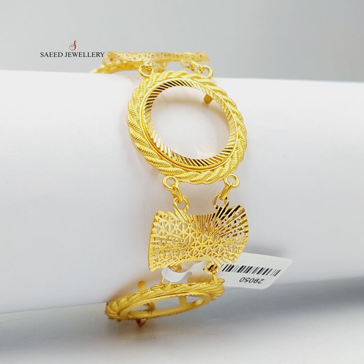 Frame Bracelet  Made Of 21K Yellow Gold by Saeed Jewelry-29050