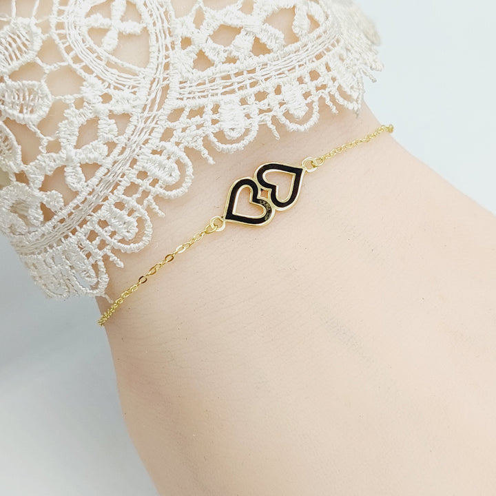 18K Gold Heart Bracelet by Saeed Jewelry - Image 2