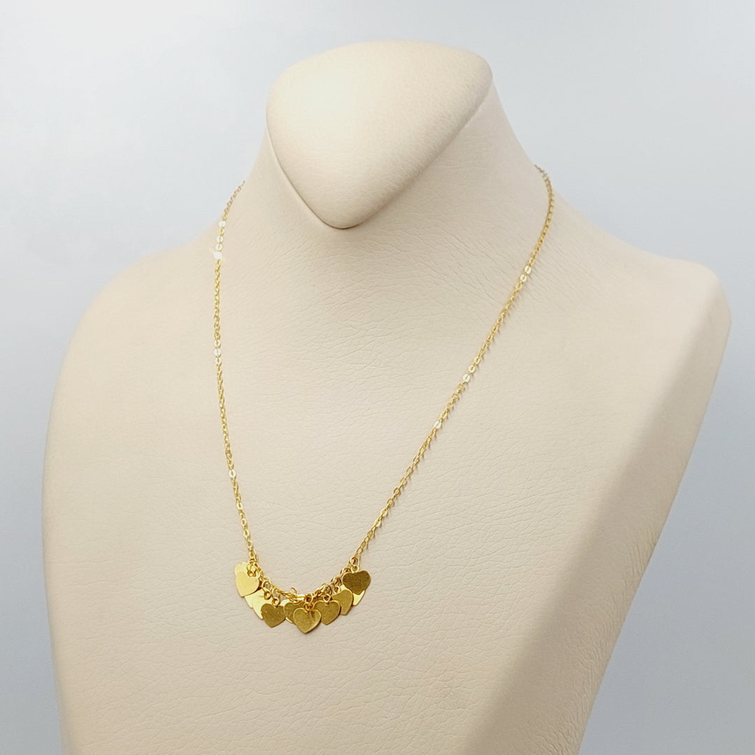 21K Gold Heart Dandash Necklace by Saeed Jewelry - Image 1