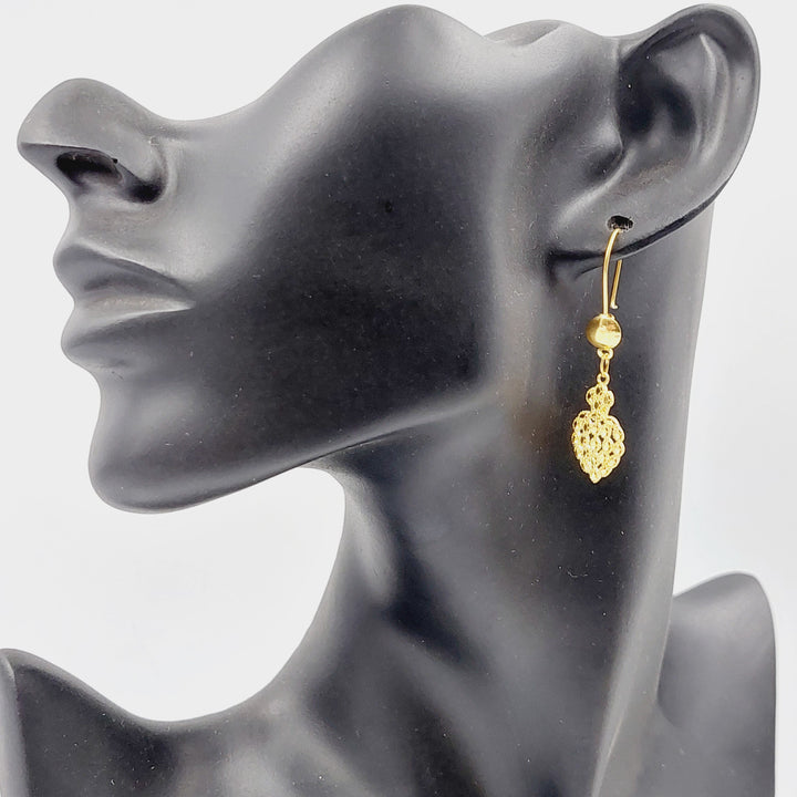 18K Gold Heart Earrings by Saeed Jewelry - Image 3