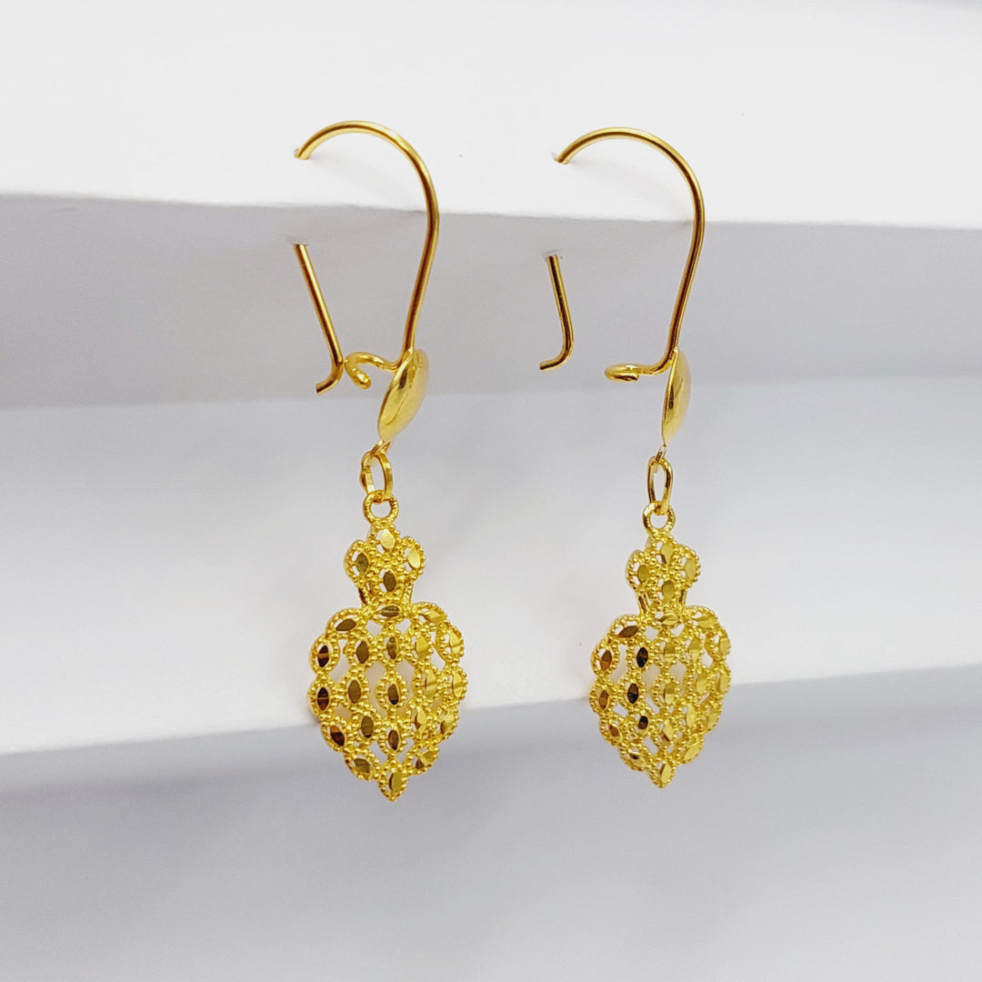 18K Gold Heart Earrings by Saeed Jewelry - Image 5