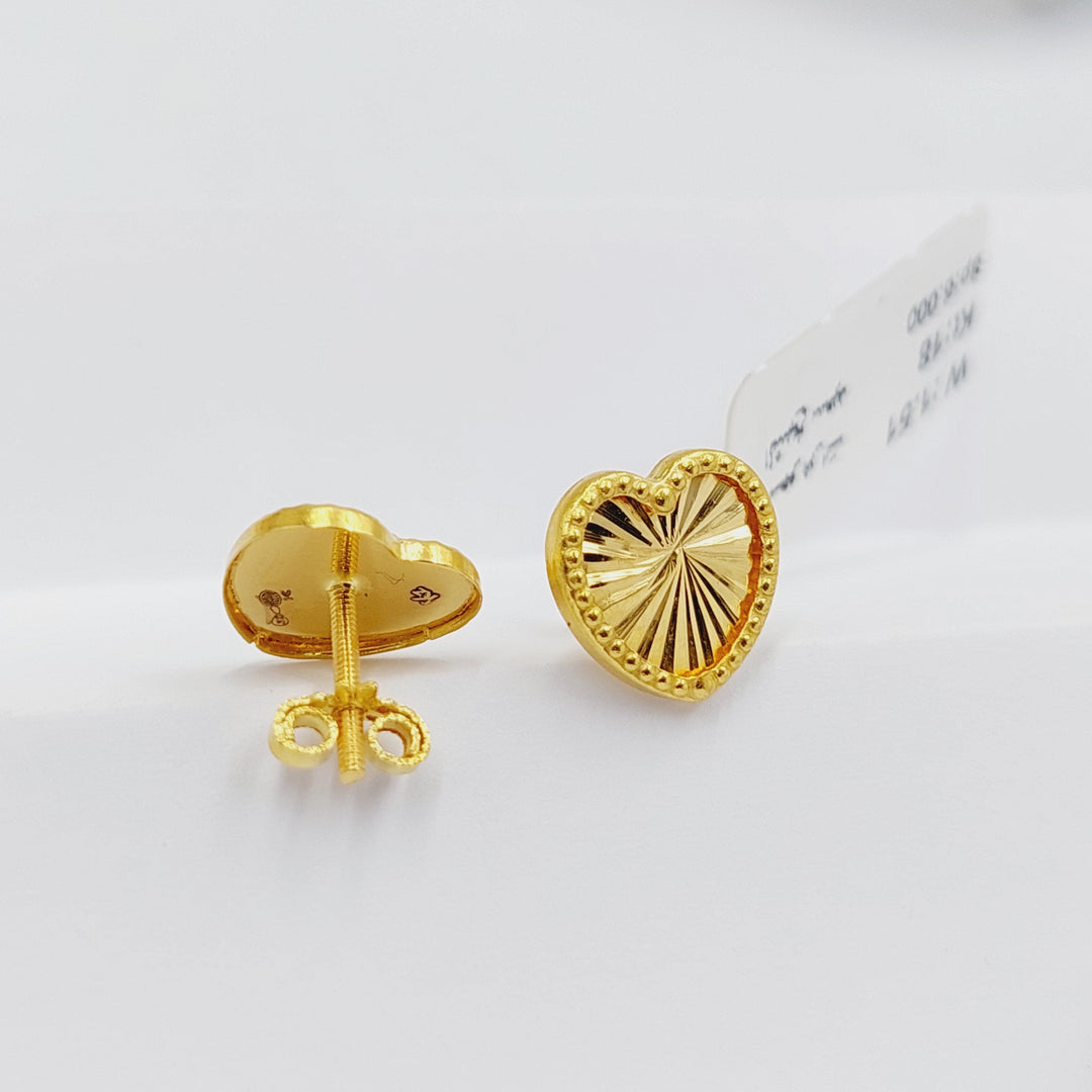 18K Gold Heart Earrings by Saeed Jewelry - Image 8