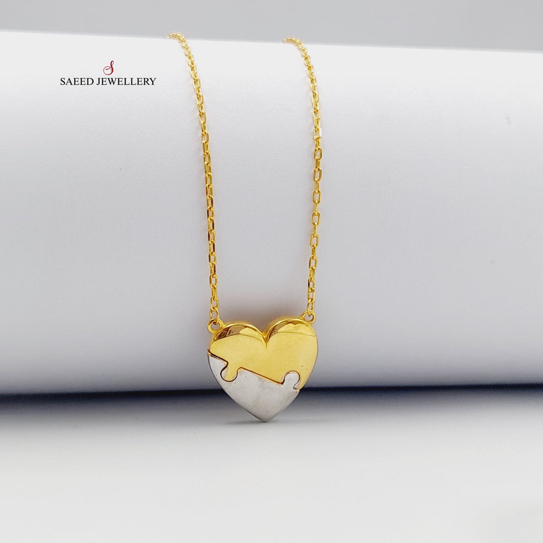 21K Gold Heart Necklace by Saeed Jewelry - Image 1