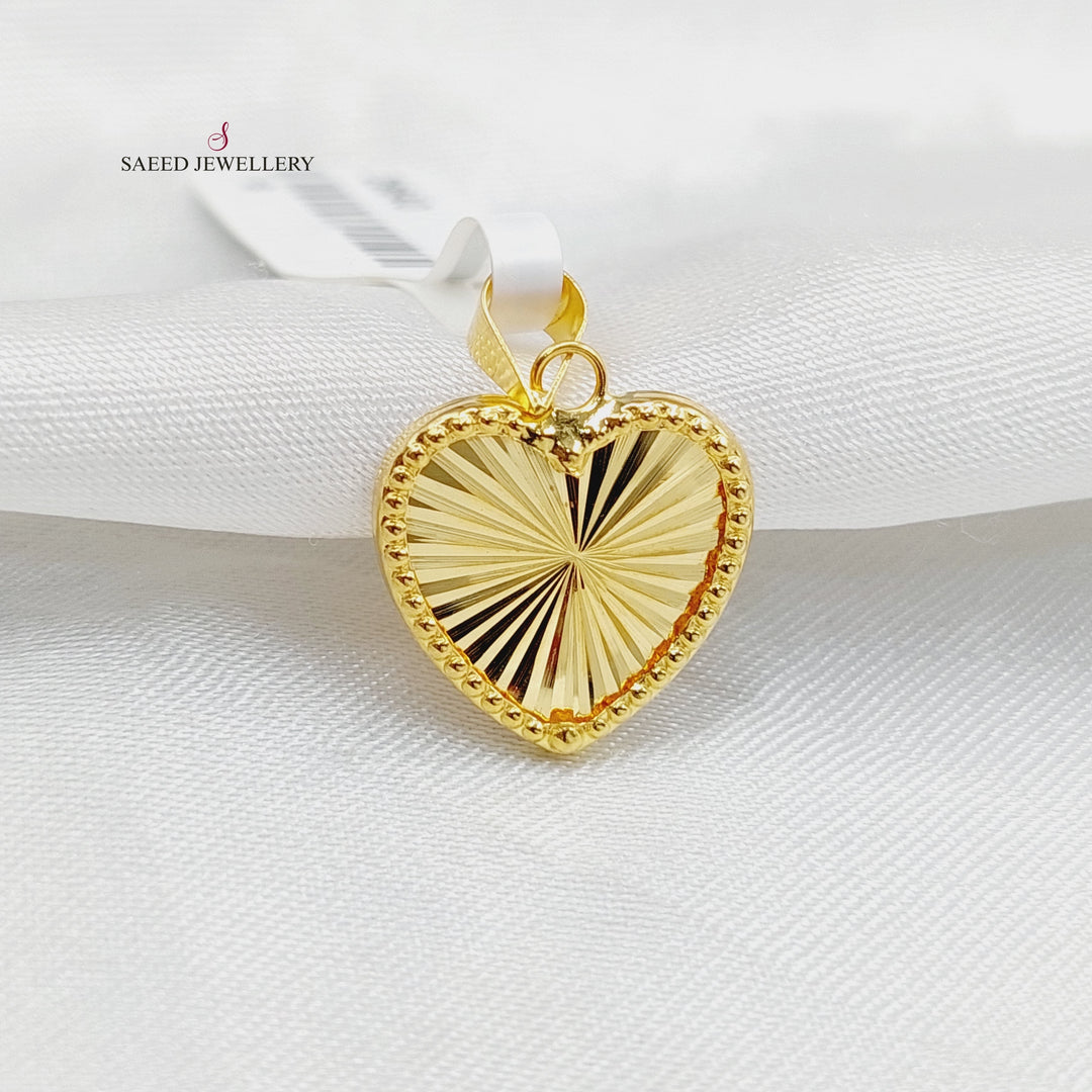 18K Gold Heart Pendant by Saeed Jewelry - Image 4