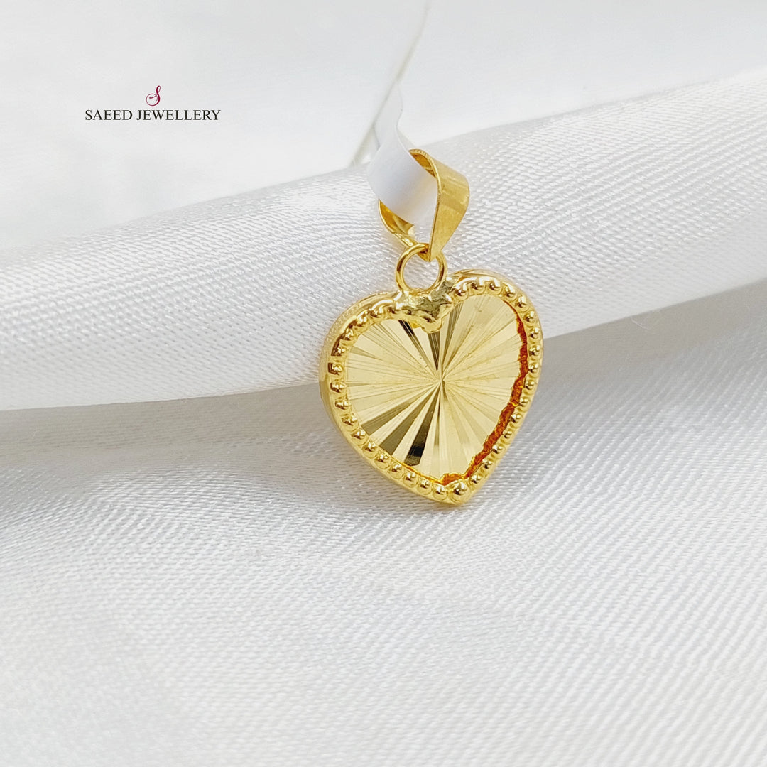 18K Gold Heart Pendant by Saeed Jewelry - Image 4