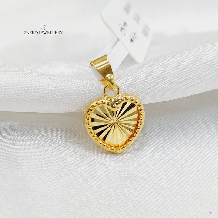 18K Gold Heart Pendant by Saeed Jewelry - Image 4