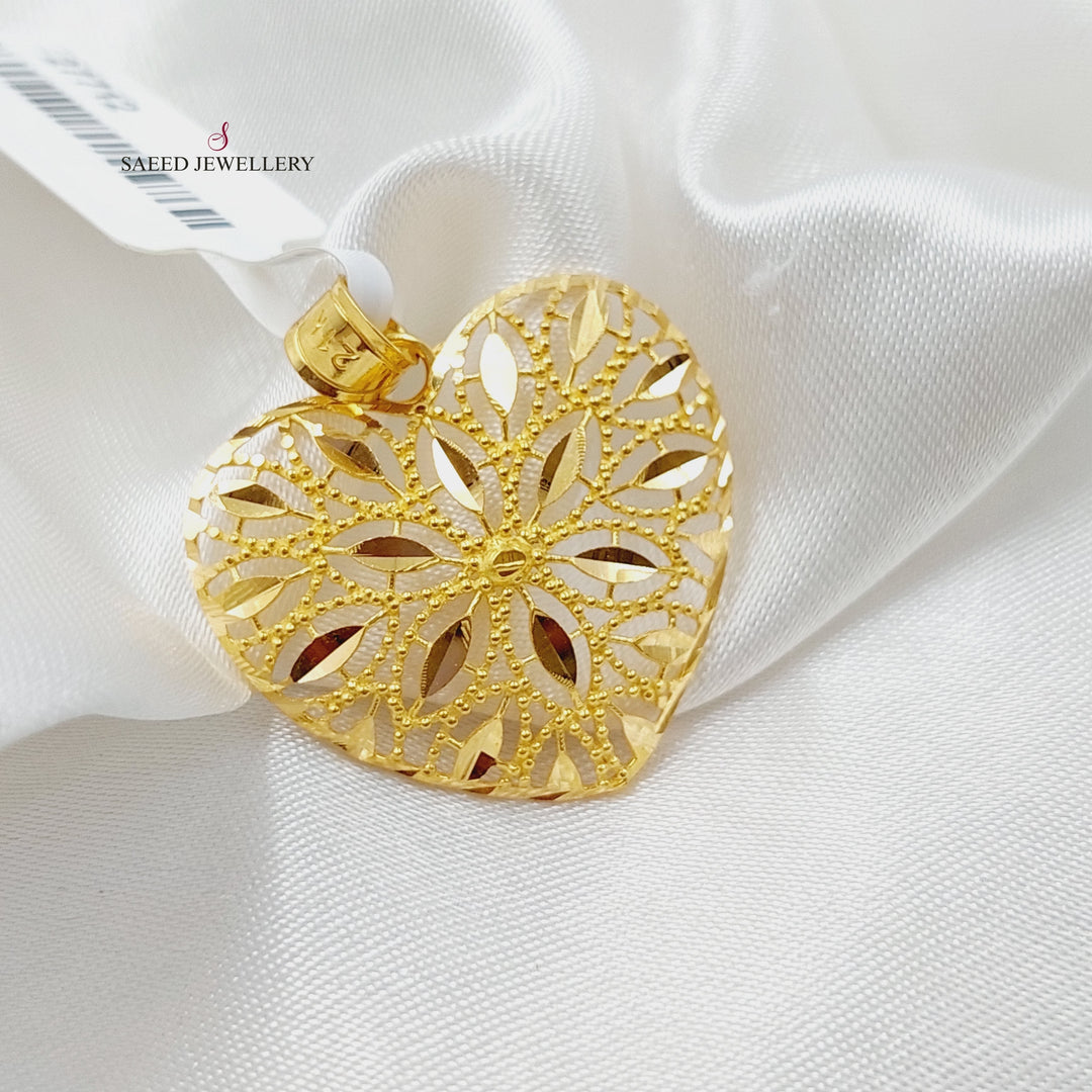 Heart Pendant Made Of 21K Yellow Gold by Saeed Jewelry-27712
