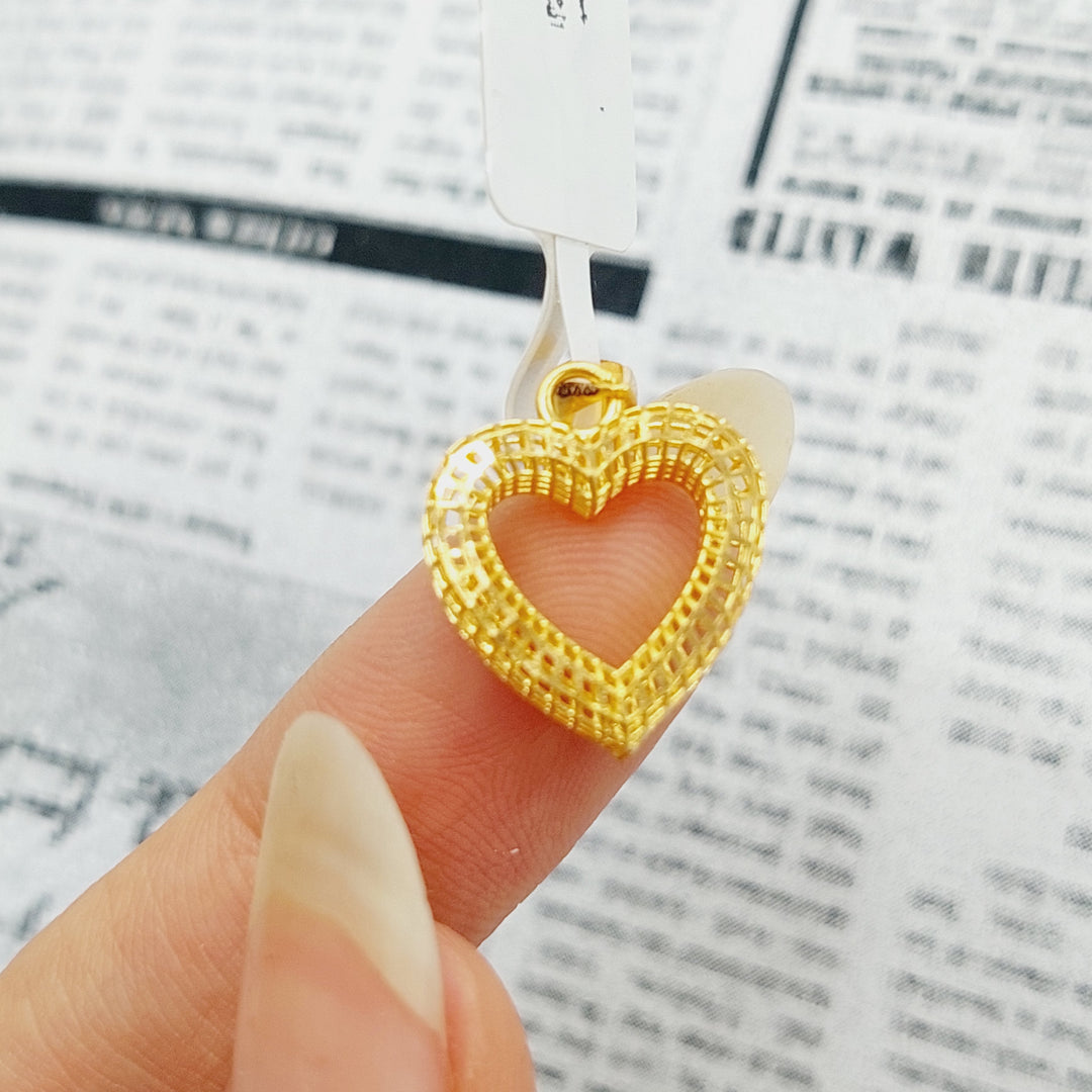 21K Gold Heart Pendant by Saeed Jewelry - Image 2