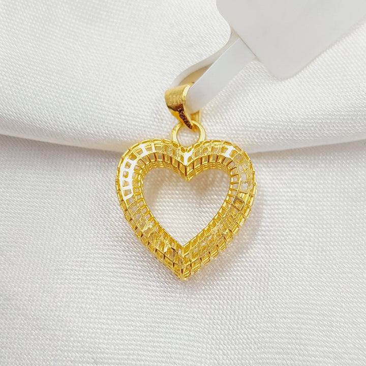 Heart Pendant Made Of 21K Yellow Gold by Saeed Jewelry-28156