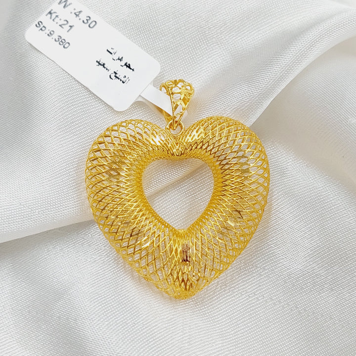 Heart Pendant Made Of 21K Yellow Gold by Saeed Jewelry-28308