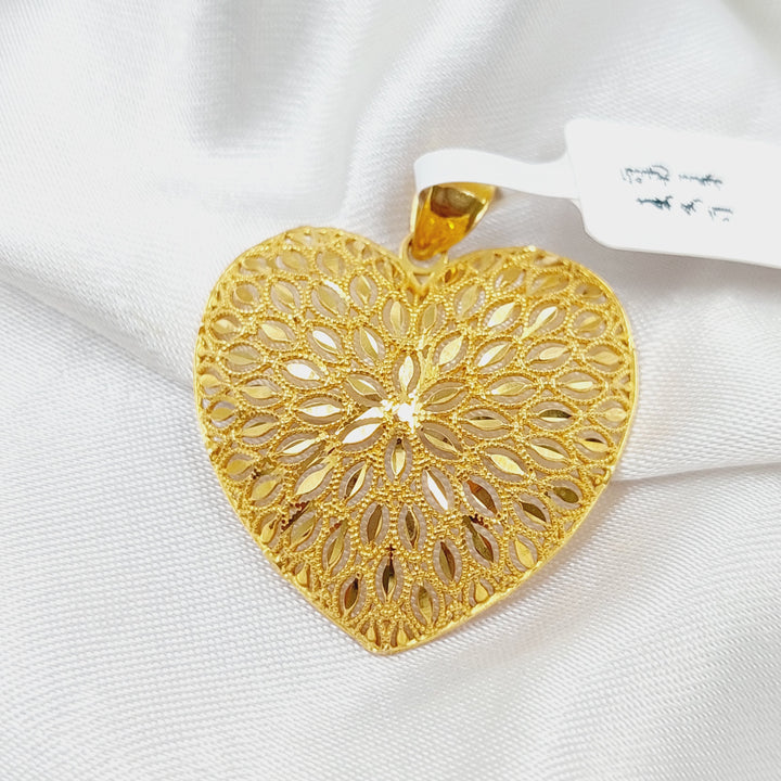 21K Gold Heart Pendant by Saeed Jewelry - Image 1