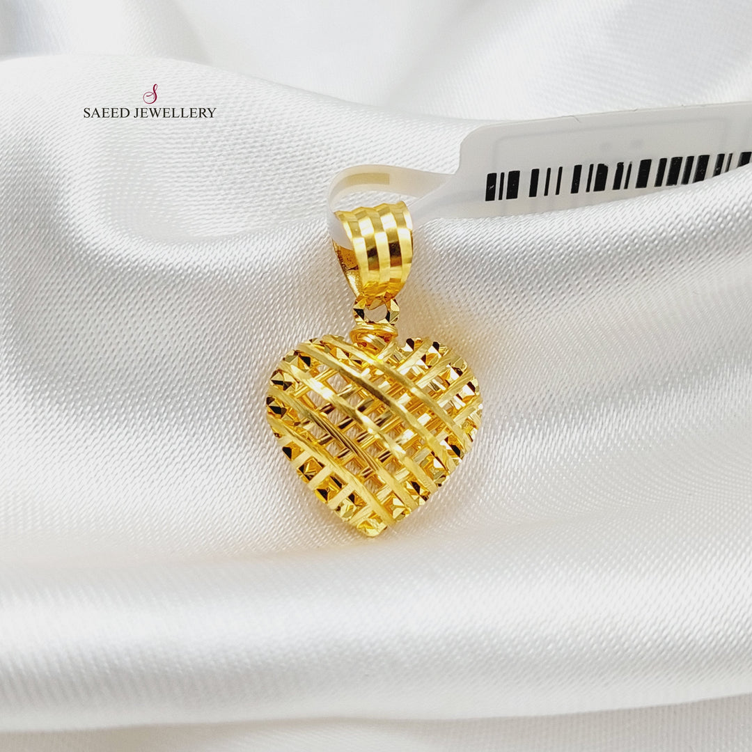 21K Gold Heart Pendant by Saeed Jewelry - Image 1