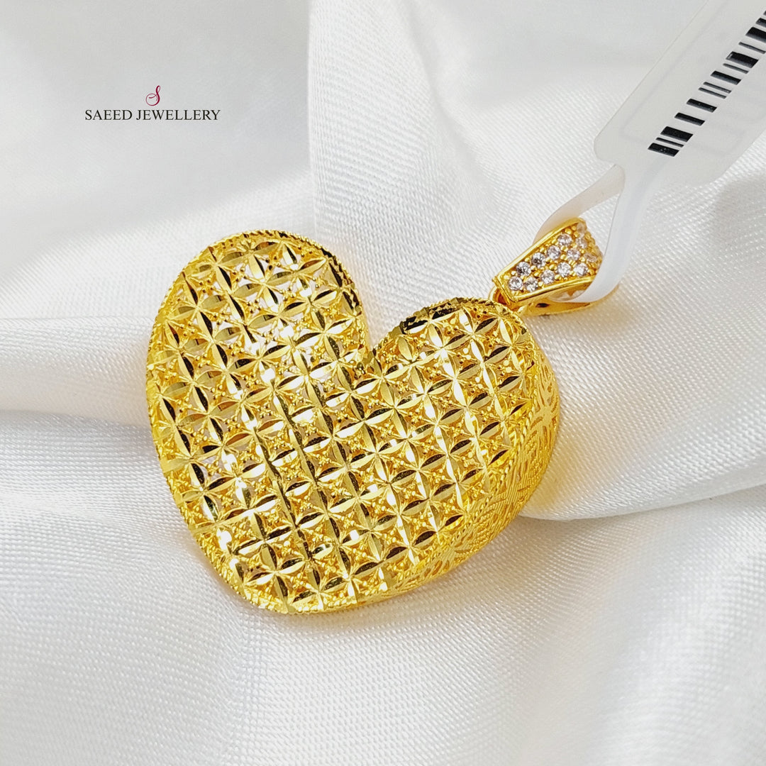 Heart Pendant  Made Of 21K Yellow Gold by Saeed Jewelry-29758