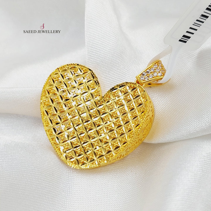 Heart Pendant  Made Of 21K Yellow Gold by Saeed Jewelry-29758