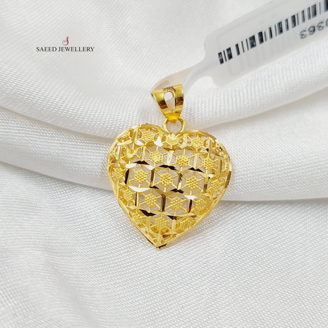 Heart Pendant  Made Of 21K Yellow Gold by Saeed Jewelry-30363