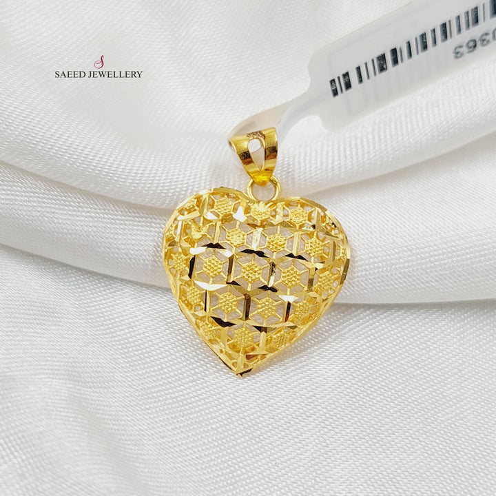 Heart Pendant  Made Of 21K Yellow Gold by Saeed Jewelry-30363