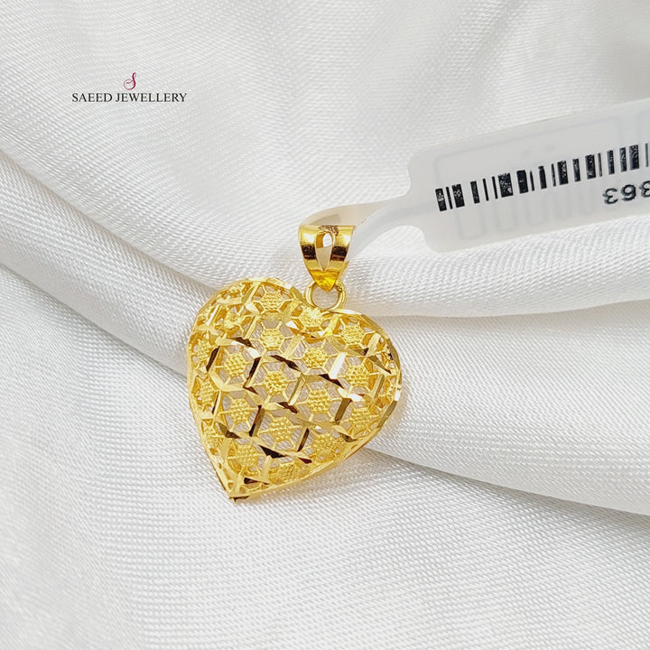 Heart Pendant  Made Of 21K Yellow Gold by Saeed Jewelry-30363