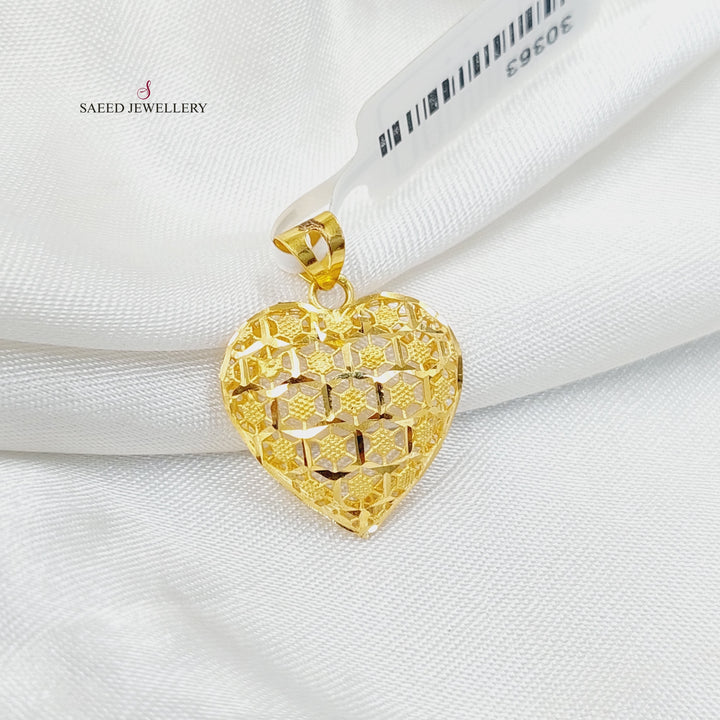 Heart Pendant  Made Of 21K Yellow Gold by Saeed Jewelry-30363