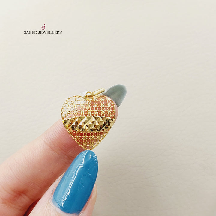 Heart Pendant  Made Of 21K Yellow Gold by Saeed Jewelry-30366