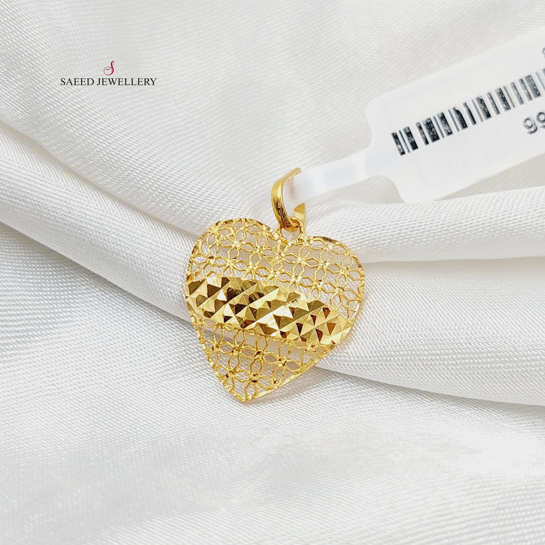 Heart Pendant  Made Of 21K Yellow Gold by Saeed Jewelry-30366