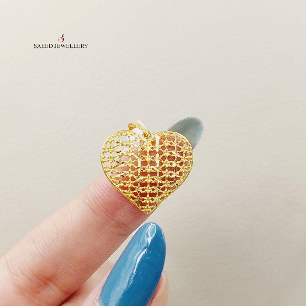 Heart Pendant  Made Of 21K Yellow Gold by Saeed Jewelry-30369