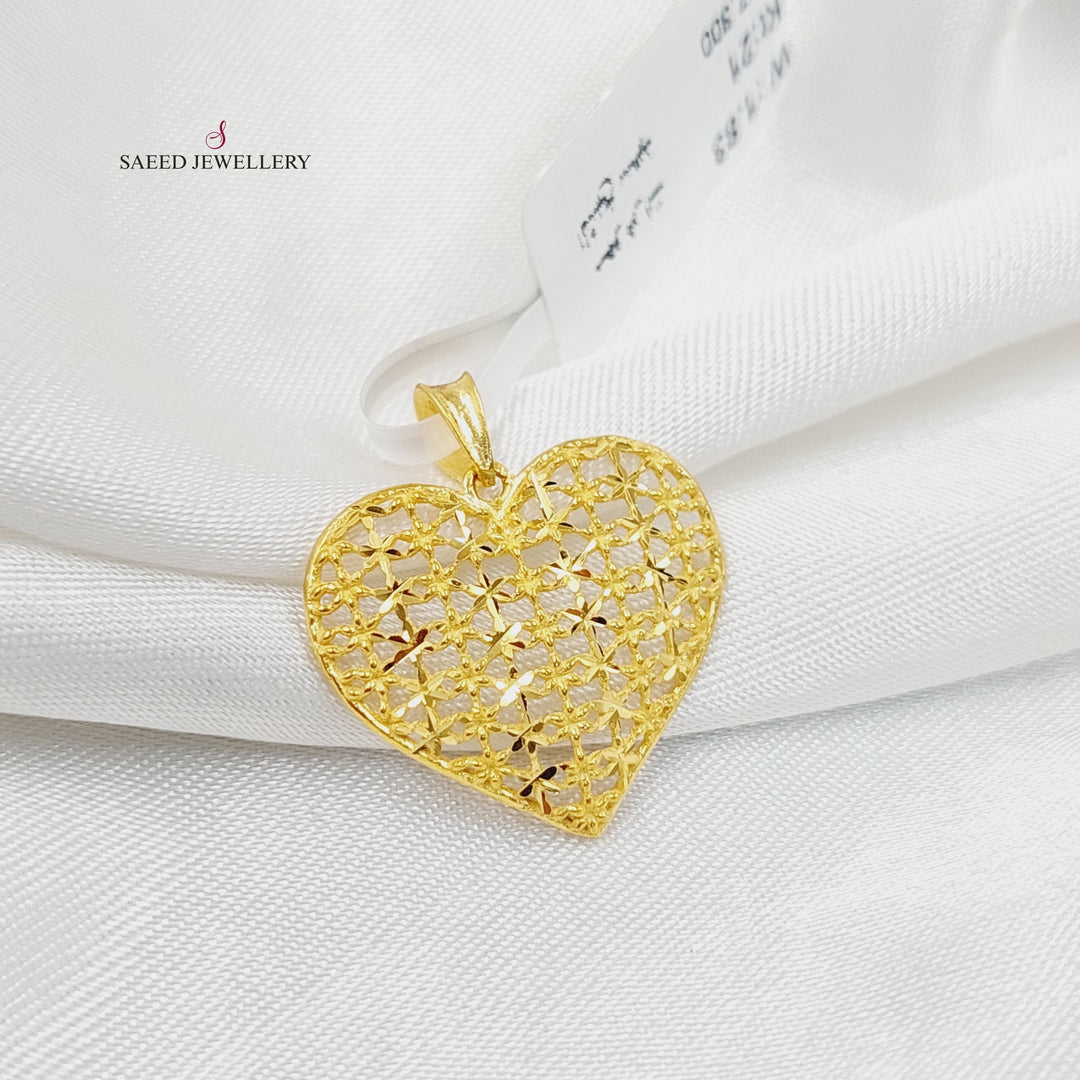 Heart Pendant  Made Of 21K Yellow Gold by Saeed Jewelry-30369
