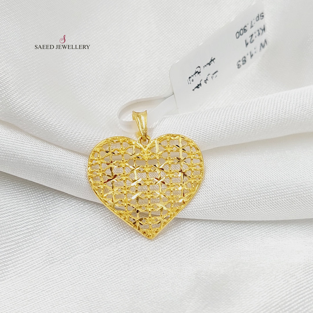 Heart Pendant  Made Of 21K Yellow Gold by Saeed Jewelry-30369
