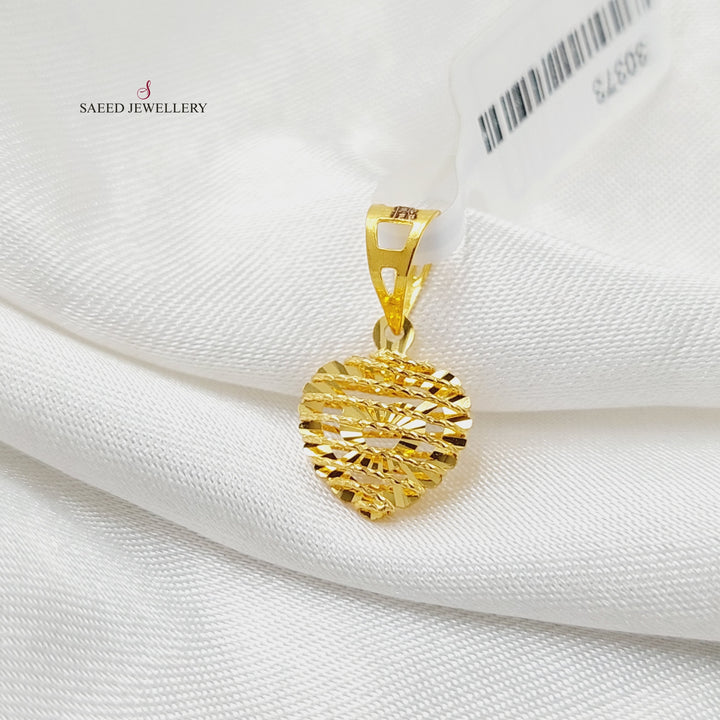 21K Gold Heart Pendant by Saeed Jewelry - Image 1