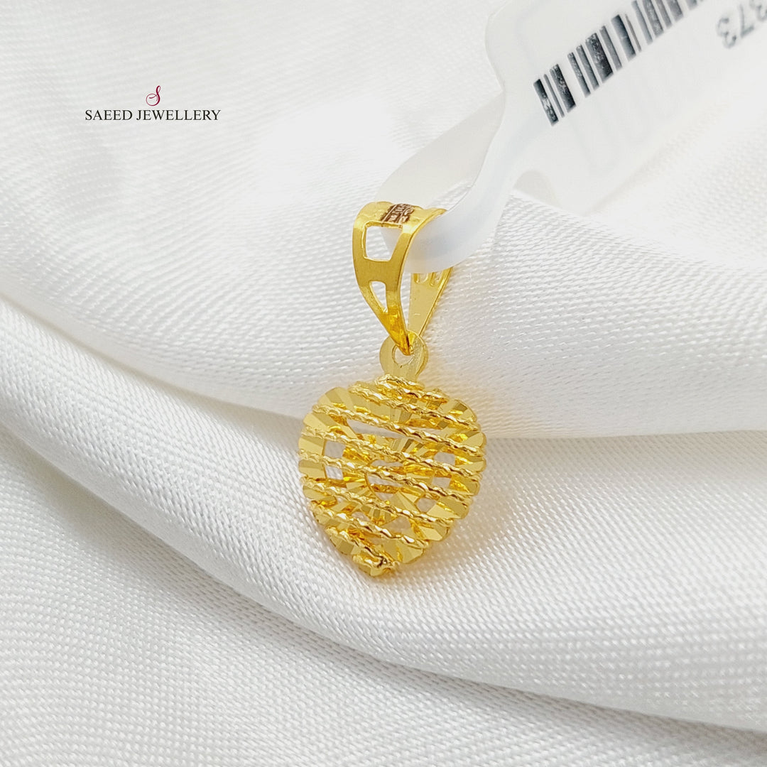 Heart Pendant  Made Of 21K Yellow Gold by Saeed Jewelry-30391