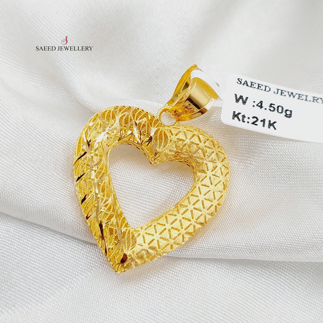 Heart Pendant  Made of 21K Yellow Gold by Saeed Jewelry-31149