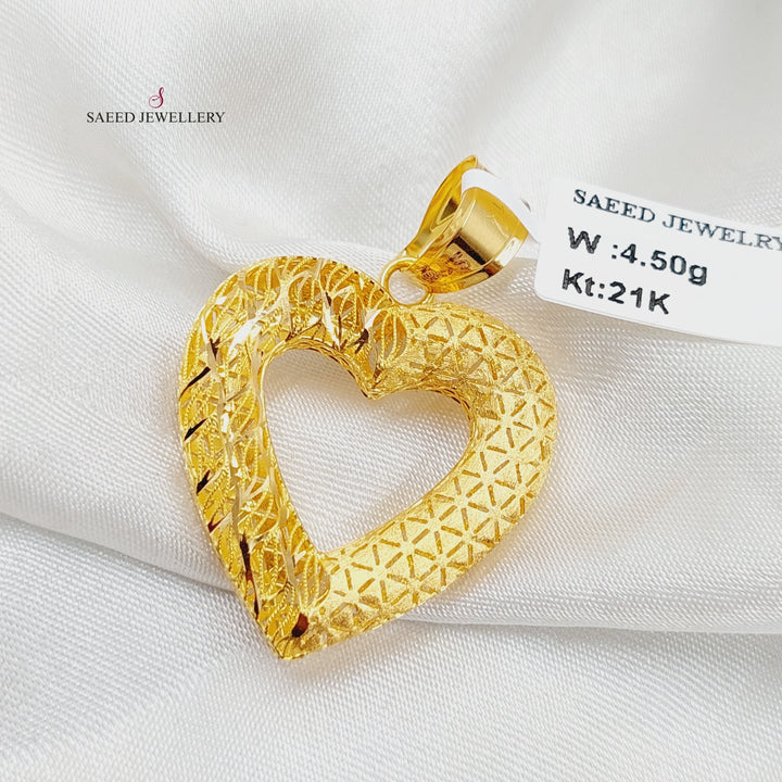 Heart Pendant  Made of 21K Yellow Gold by Saeed Jewelry-31149