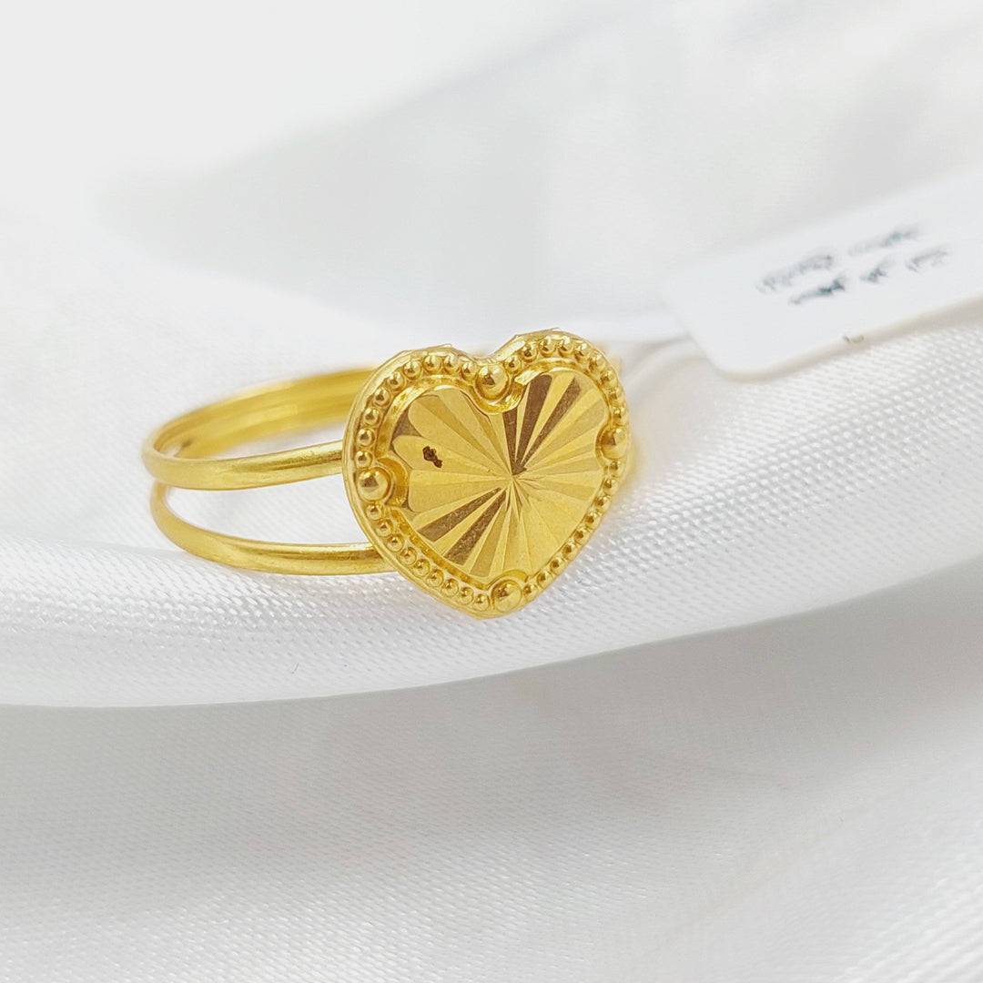 18K Gold Heart Ring by Saeed Jewelry - Image 3