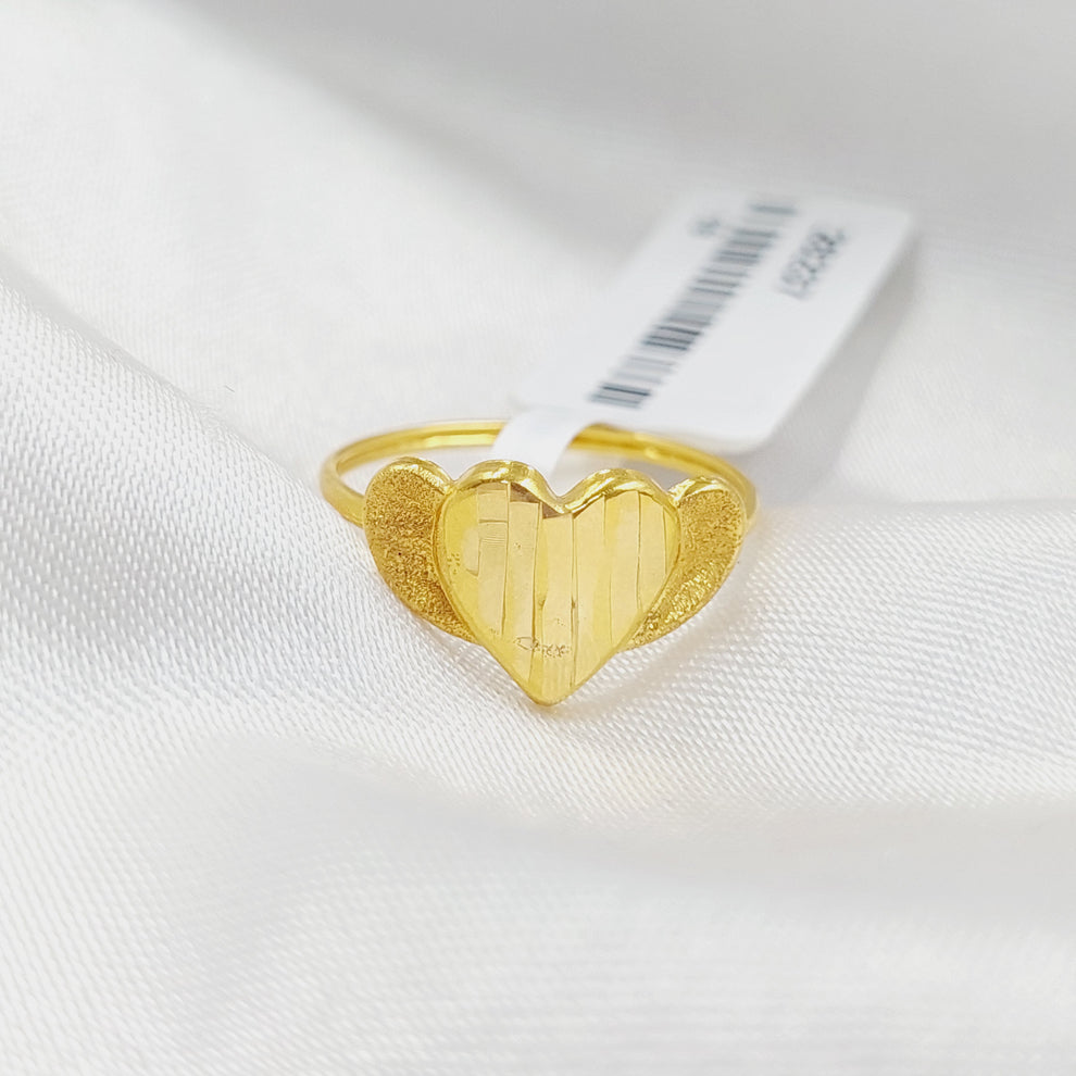 18K Gold Heart Ring by Saeed Jewelry - Image 3