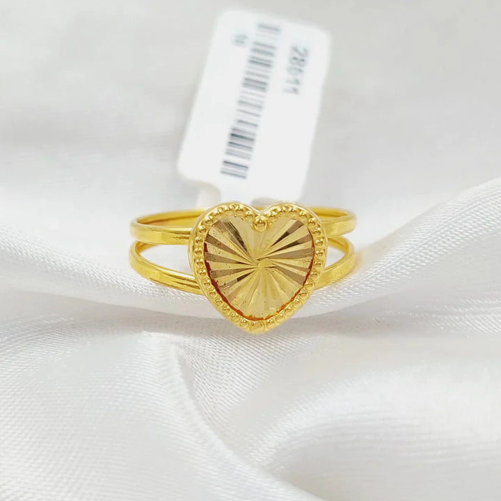 18K Gold Heart Ring by Saeed Jewelry - Image 1