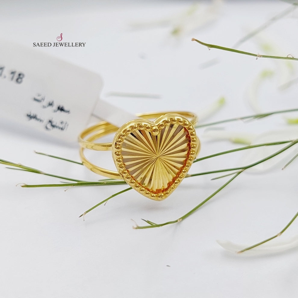 18K Gold Heart Ring by Saeed Jewelry - Image 5