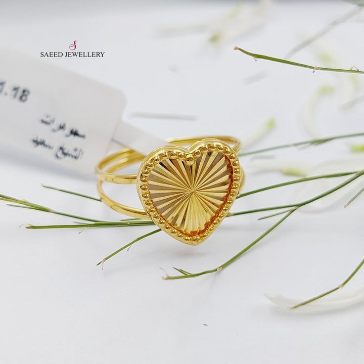 18K Gold Heart Ring by Saeed Jewelry - Image 7