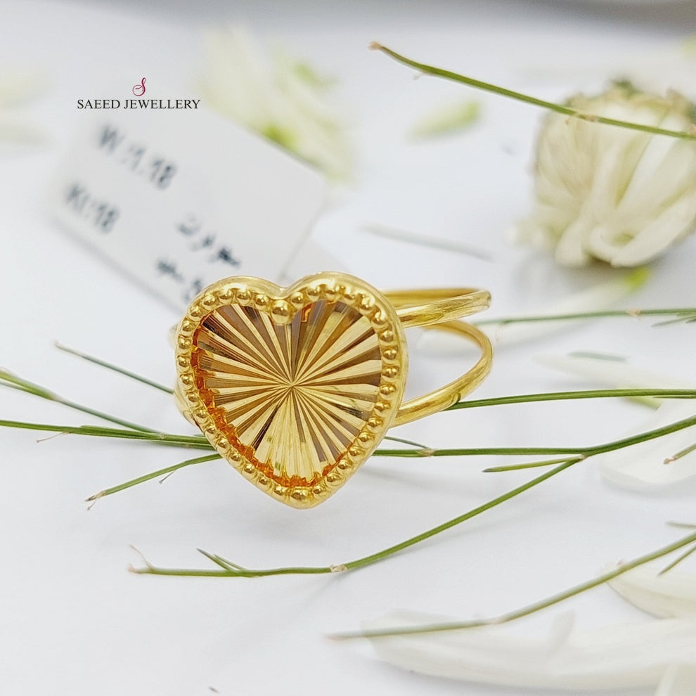 18K Gold Heart Ring by Saeed Jewelry - Image 8