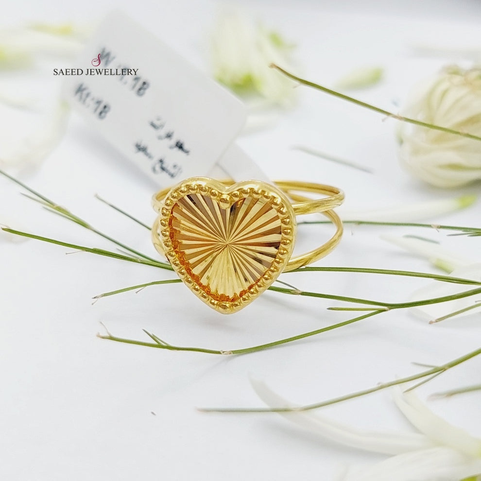 18K Gold Heart Ring by Saeed Jewelry - Image 1